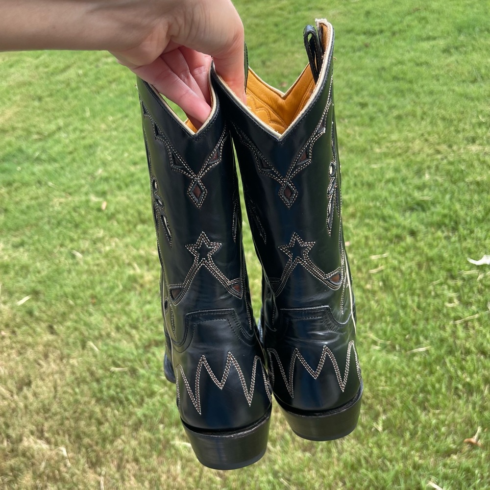 Old Gringo Black Bone Reno Star Leather Cowboy Boots Gem